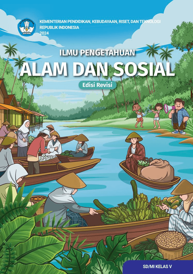 Sampul buku Ilmu Pengetahuan Alam dan Sosial untuk SD/MI Kelas V (Edisi Revisi)