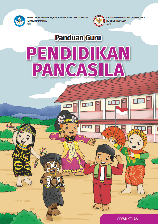 Sampul buku Panduan Guru Pendidikan Pancasila untuk SD/MI Kelas I